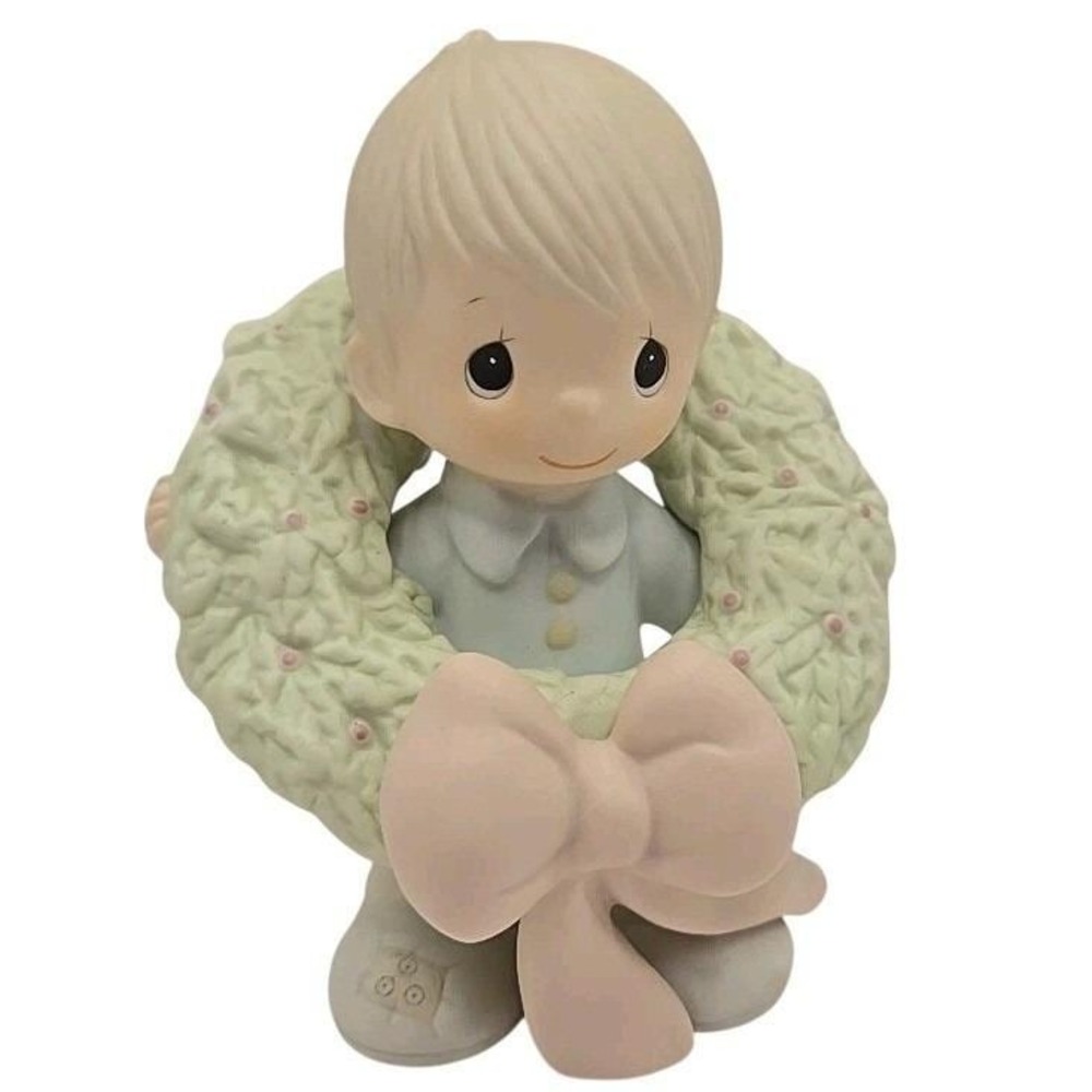 Precious Moments Porcelain Figurine 1983 "Surrounded With Joy" Vintage Christmas